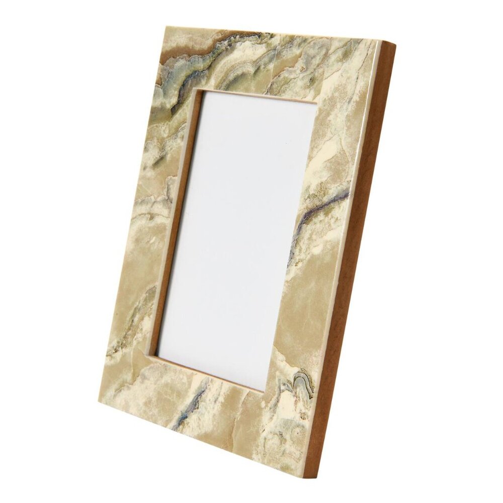 Creative Co-Op Marbled Cream Color 4" x 6" Tabletop Frame/NWT